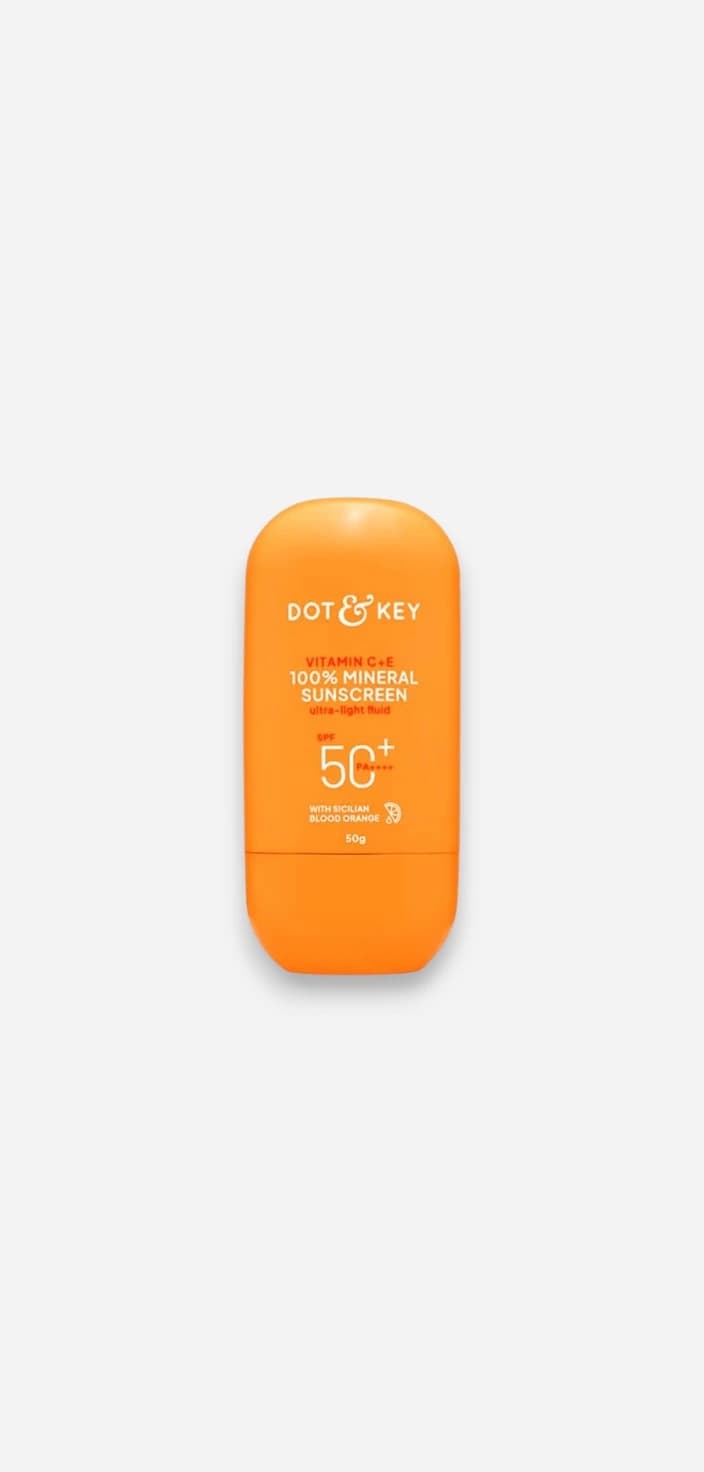 Dot & Key Dot & Key Vitamin C + E 100% Mineral Sunscreen In-Vivo Tested SPF 50+ PA++++, No White Cast (50g)
