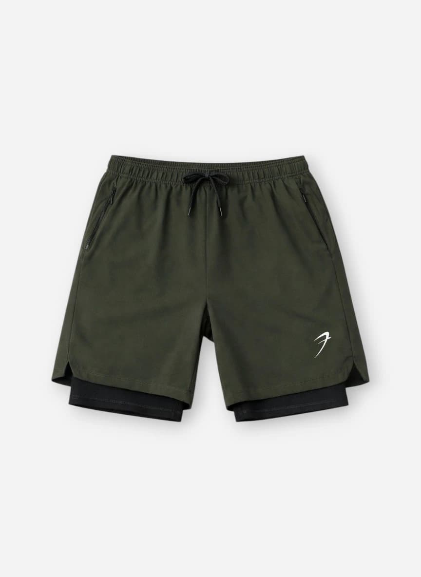 Fuaark Men Slim Fit Mid-Rise Rapid-Dry Technology Training or Gym Sports Shorts