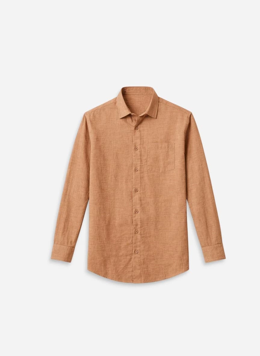 Highlander Men Relaxed Fit Fit Self Design Cut Away Collar Casual Shirt