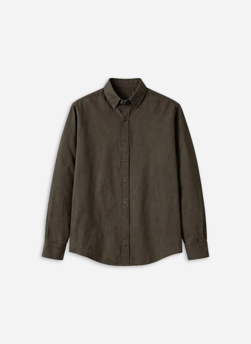 Bene Kleed Men Spread Collar Cotton Linen Regular Fit Casual Shirt