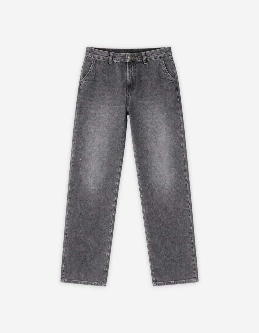 Stylecast X Kotty Men Baggy Relaxed Charcoal Wash Denim Jeans