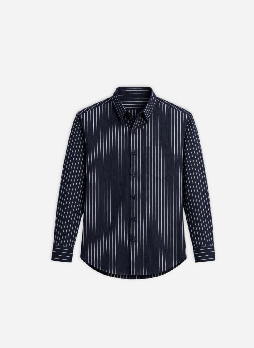 Highlander Men Slim Fit Printed Cut Away Collar Formal Shirt