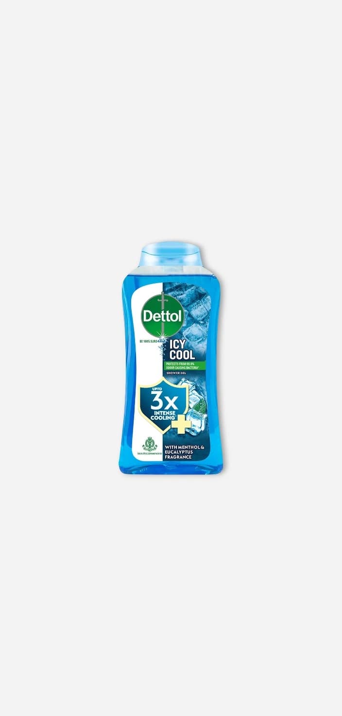 Dettol  Dettol Icy Cool Body Wash Bottle for Men Goodness of Salicylic Acid |Menthol Freshness (250 ml)