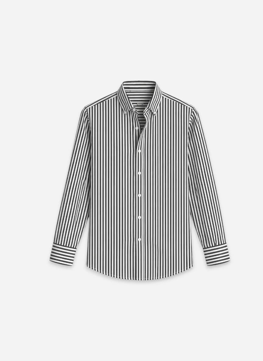 U-Turn Men Slim Fit Striped Spread Collar Casual Shirt