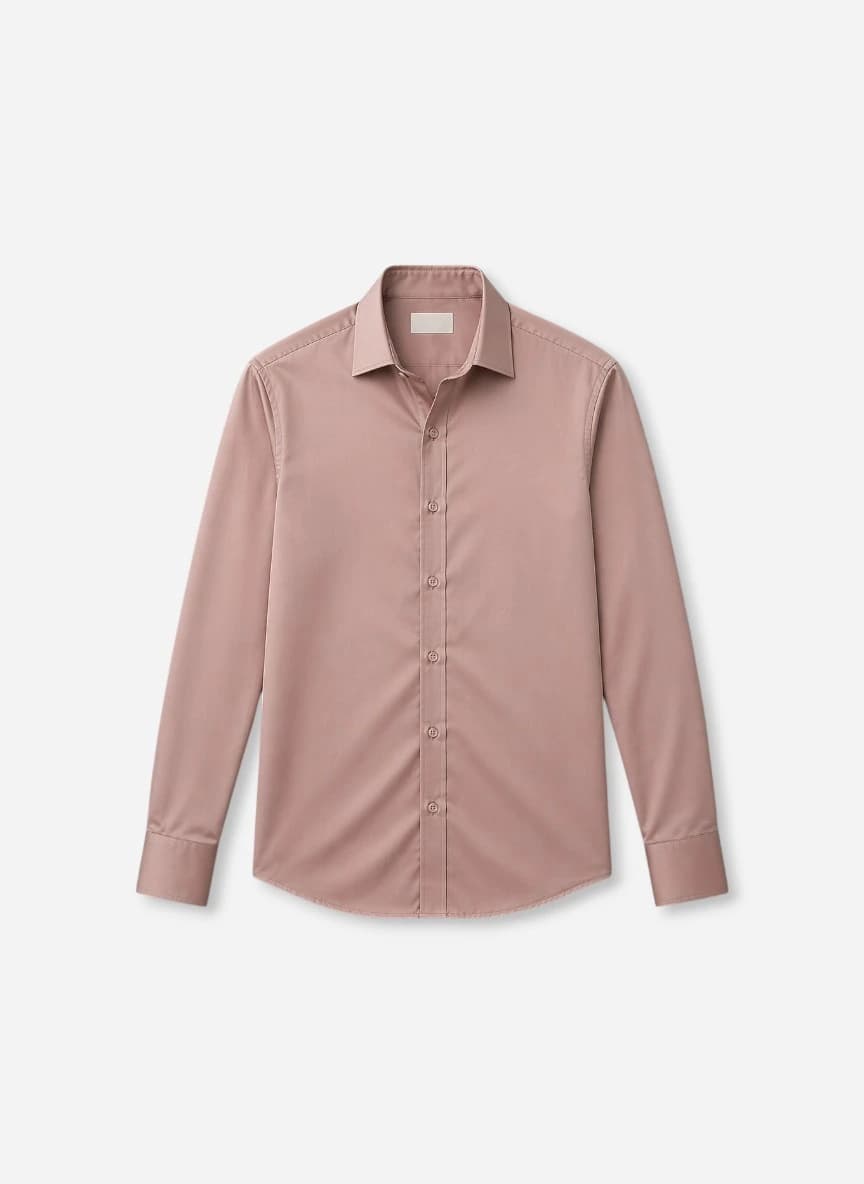 Snitch Mauve Classic Slim Fit Satin Cotton Casual Shirt