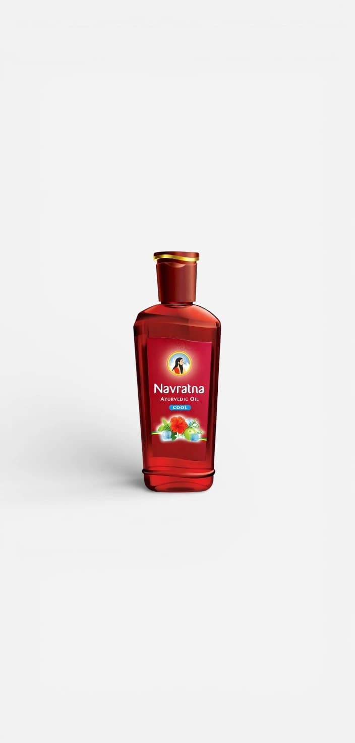 Navratna Navratna Ayurvedic Cool OilWith 9 Ayurvedic Herbs Relieves Headache, Fatigue Hair Oil (500 ml)