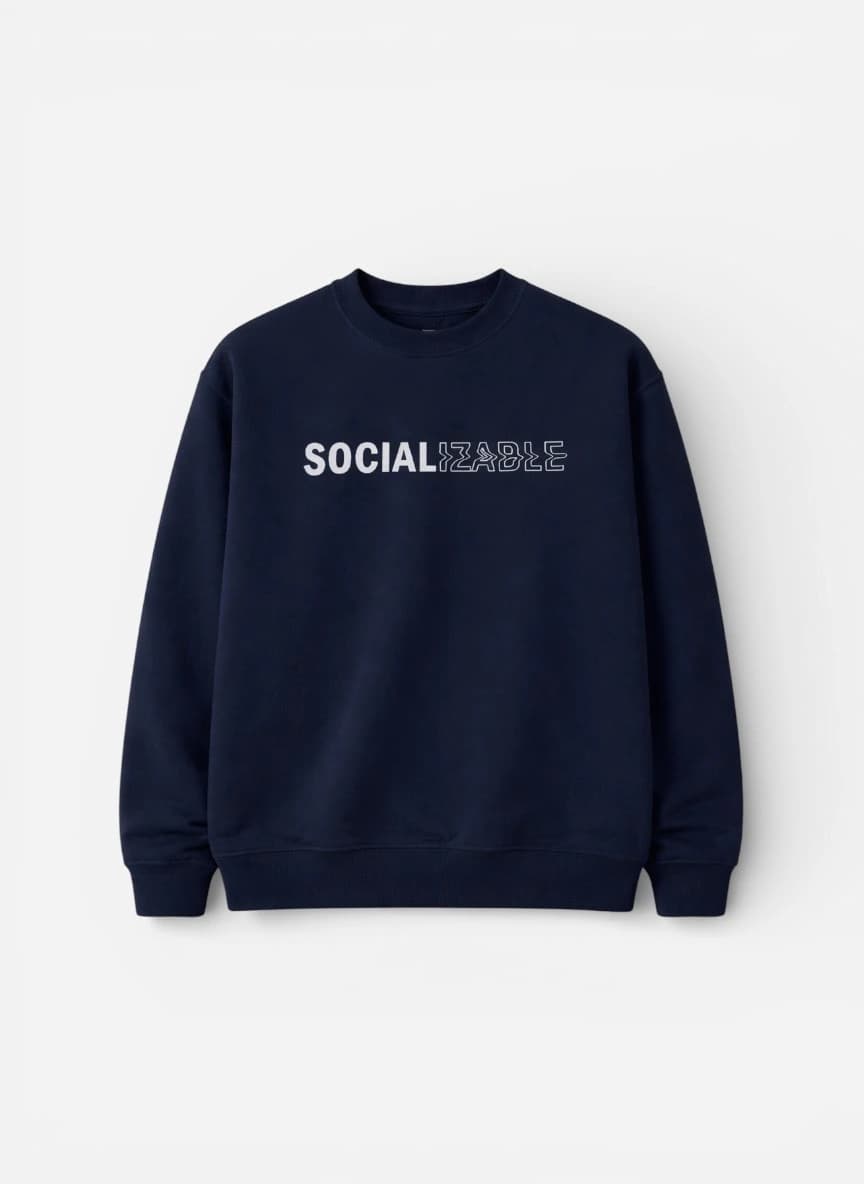 Trendyol Men Printed Oversized Pullover Sweatshirt