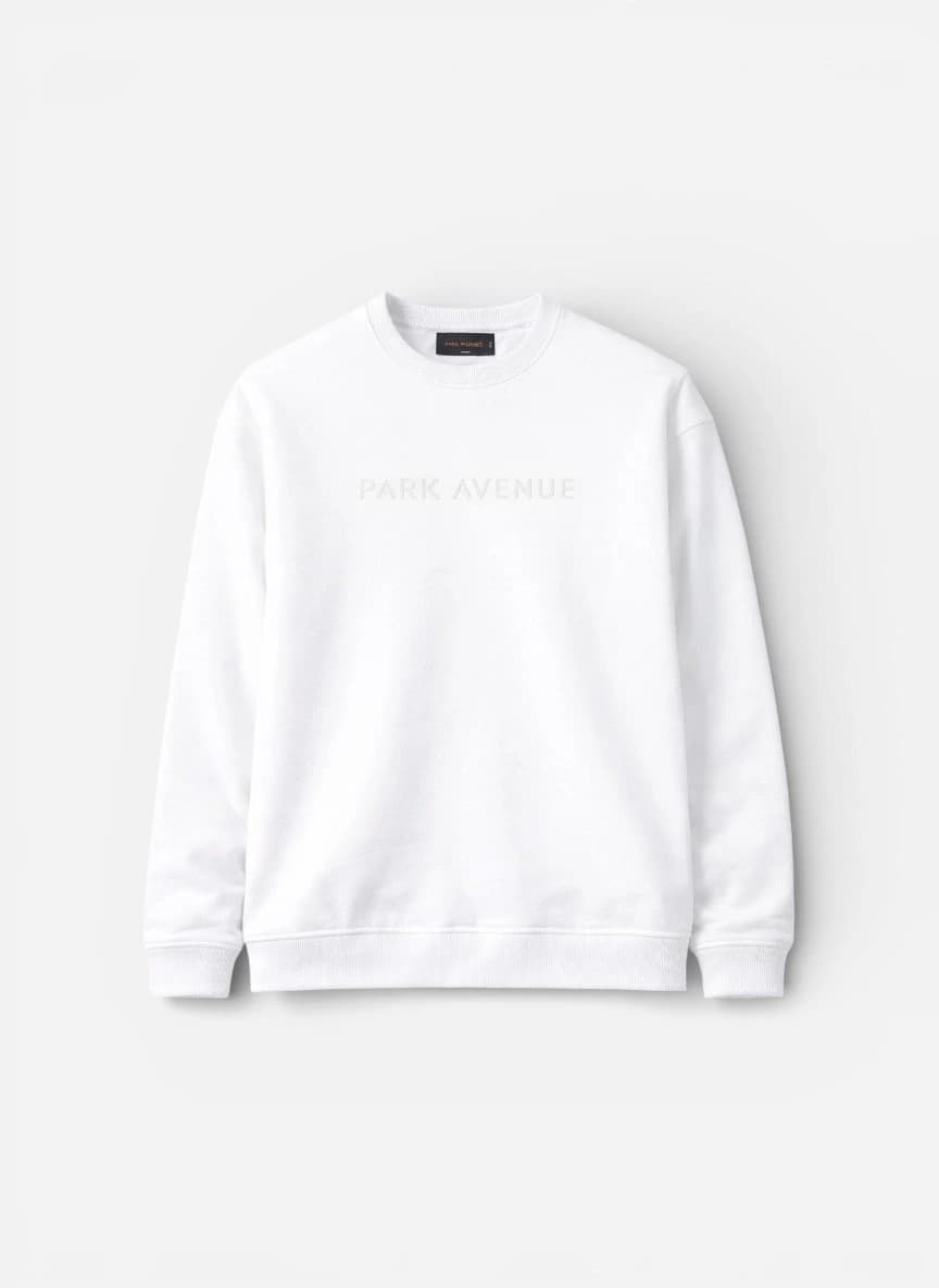 Park Avenue Brand Logo Print Slim Fit Sweatshirt