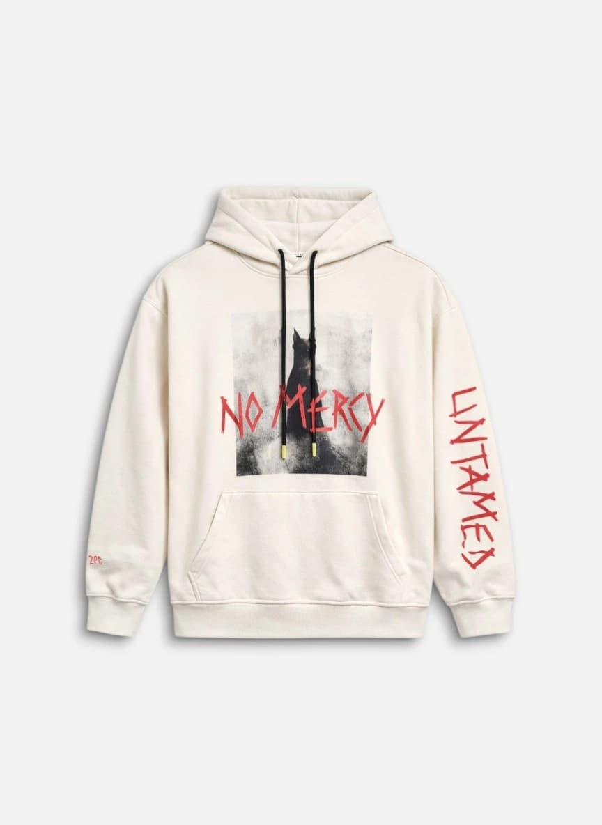 Glitchez Printed Terry Hooded Oversized Sweatshirt