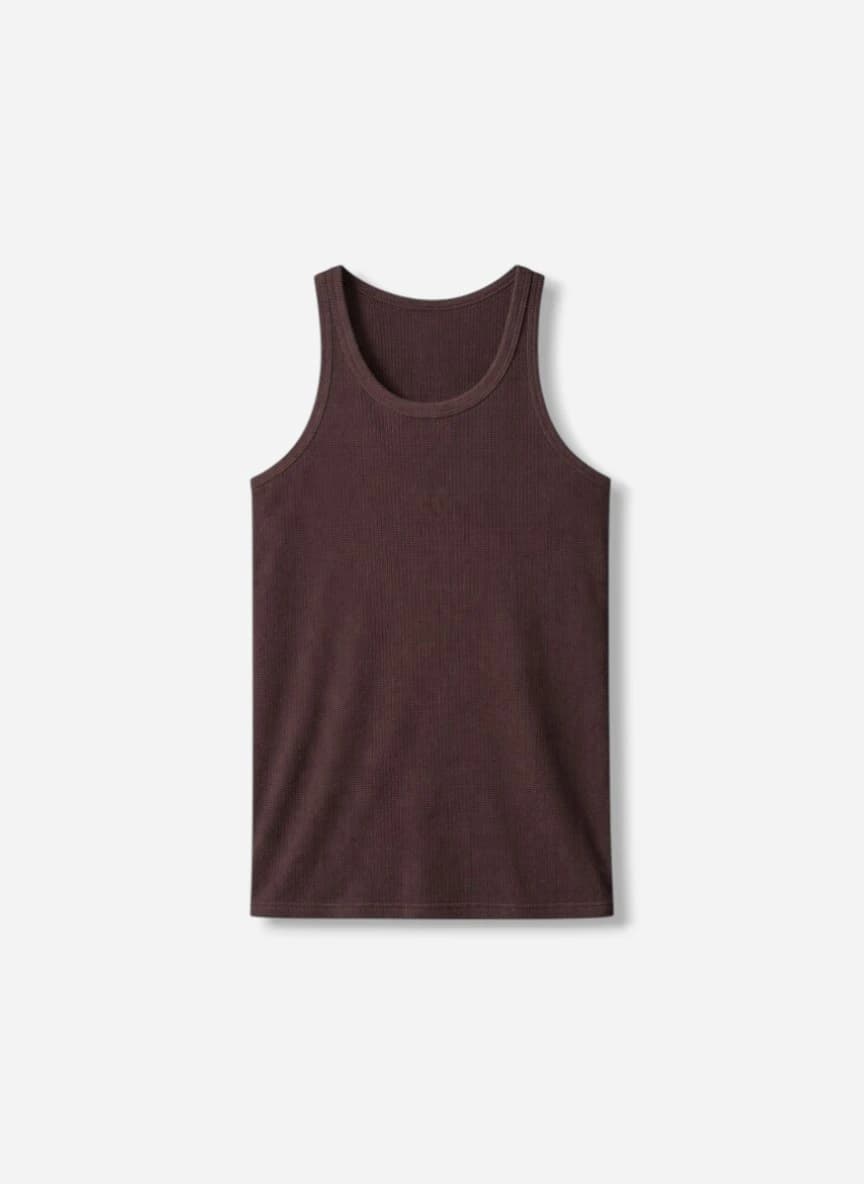 Damensch Statement Waffle Premium Waffle Texture Colours by High IQ Dyes Tank Tops