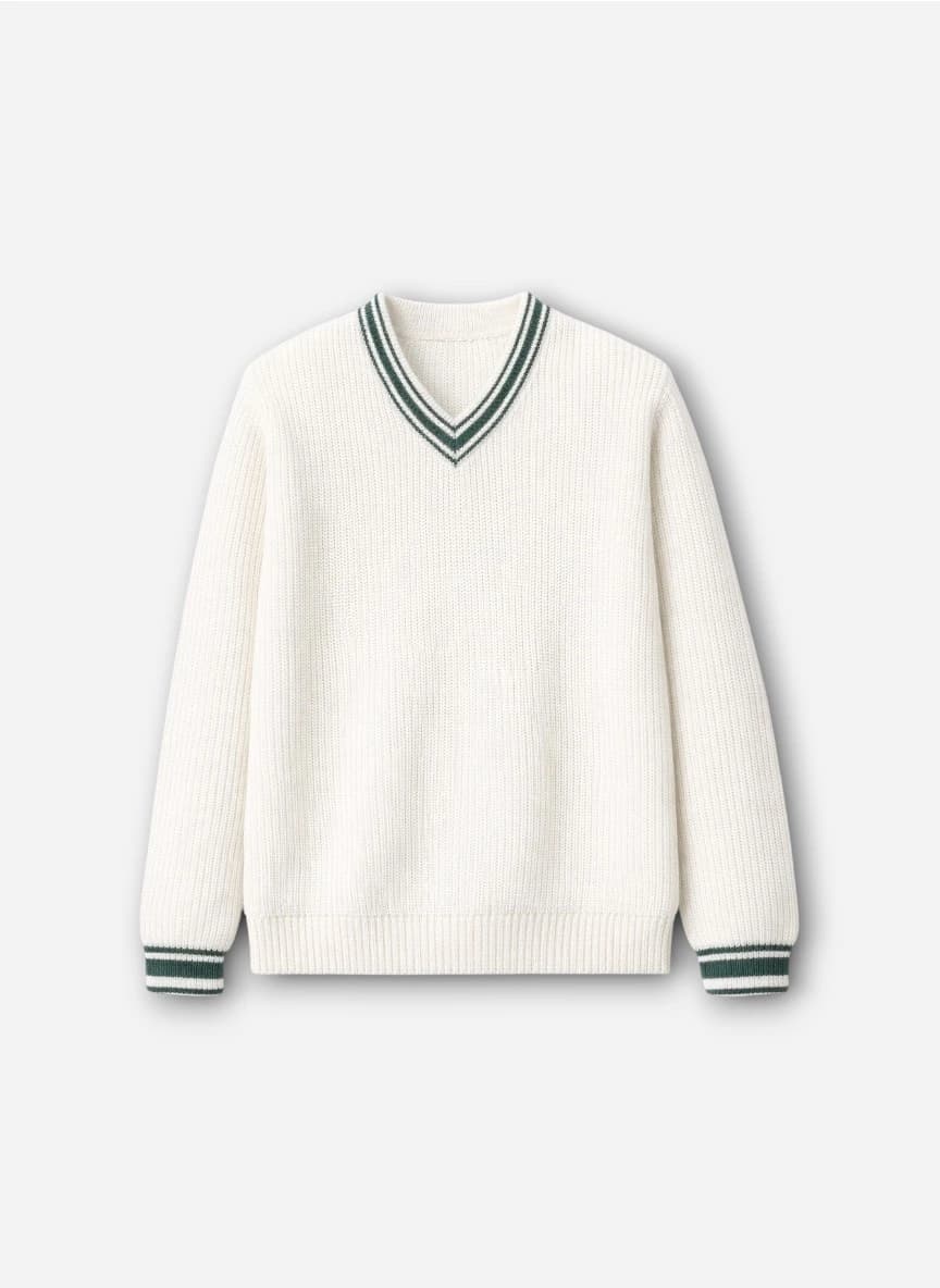 The Indian Garage Co Men Acrylic V-Neck Long Sleeves Pullover Sweaters