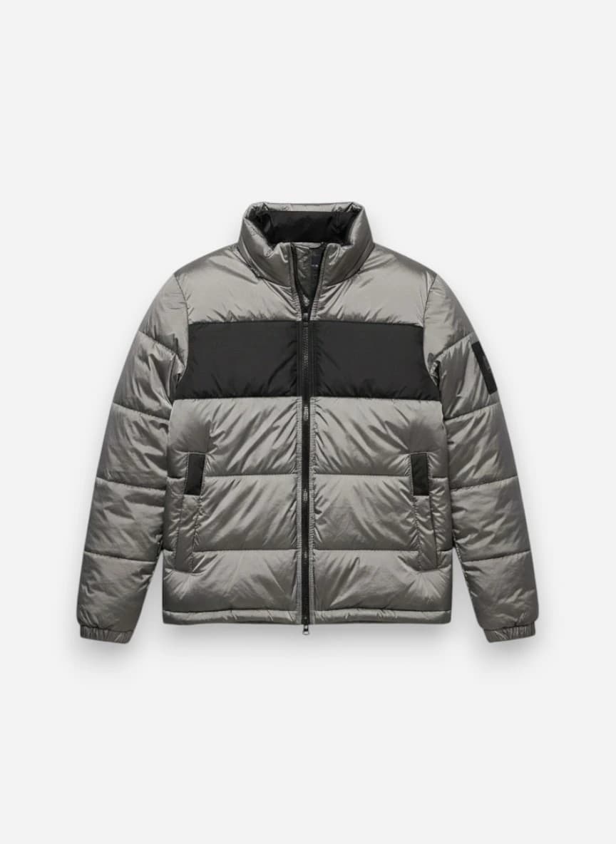 Roadster The Life Co. Colourblocked Hooded Puffer Jacket